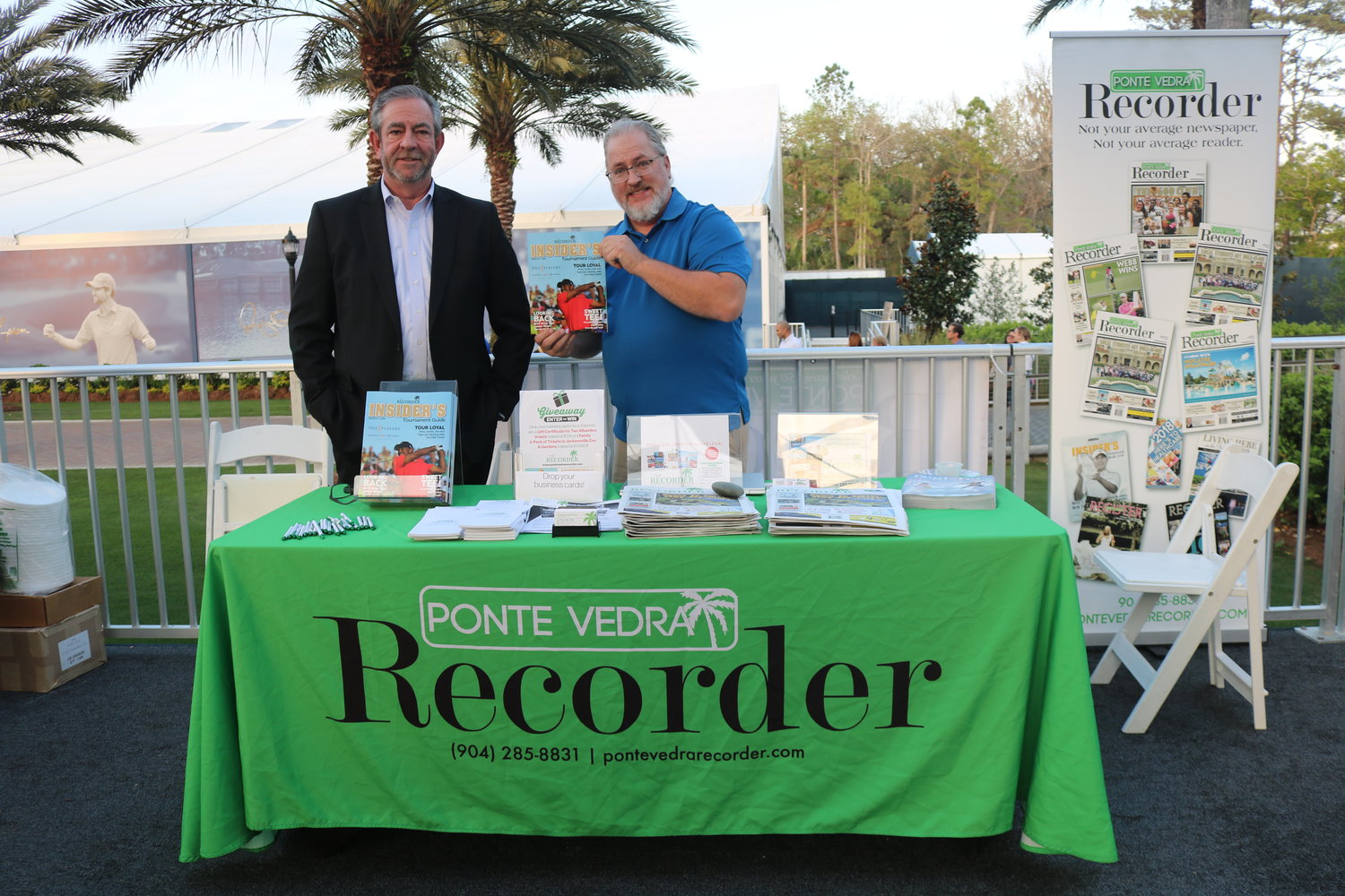 The Recorder was a proud sponsor of the After Hours event. Farris Robinson and Joe Wilhelm at their booth.